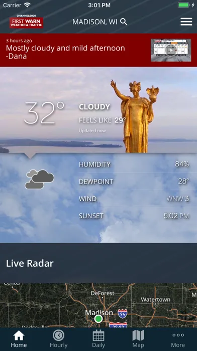 Capturas de tela do Channel3000 Weather & Traffic