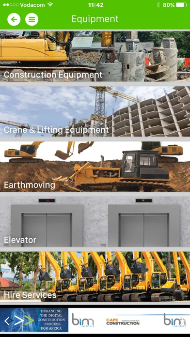 Tangkapan skrin Build & Construction ZA