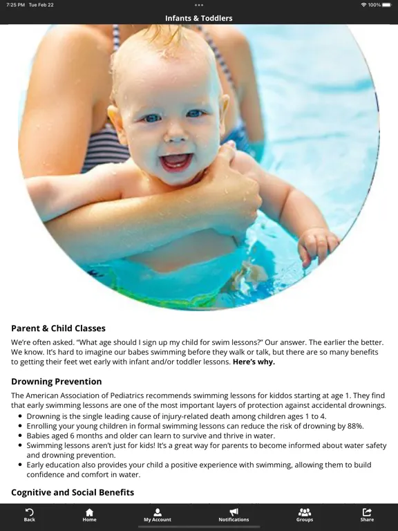 Скриншоты Wisconsin Swim Academy iPad 
