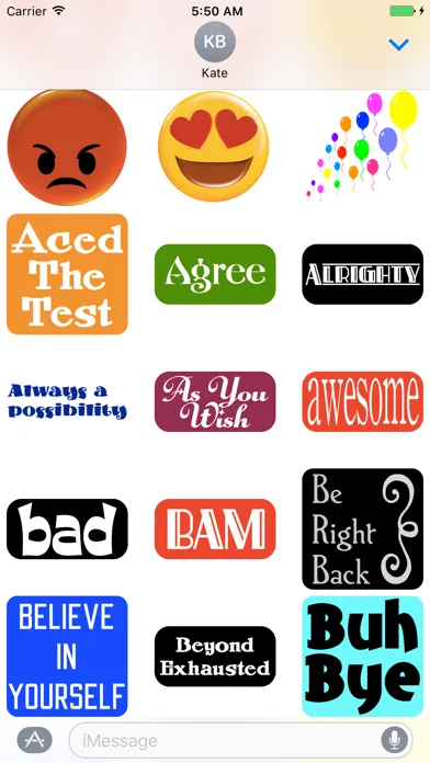 Sticker Phrase - stickers for iMessages स्क्रीनशॉट