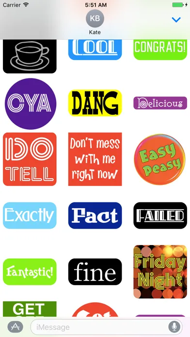 Sticker Phrase - stickers for iMessages स्क्रीनशॉट