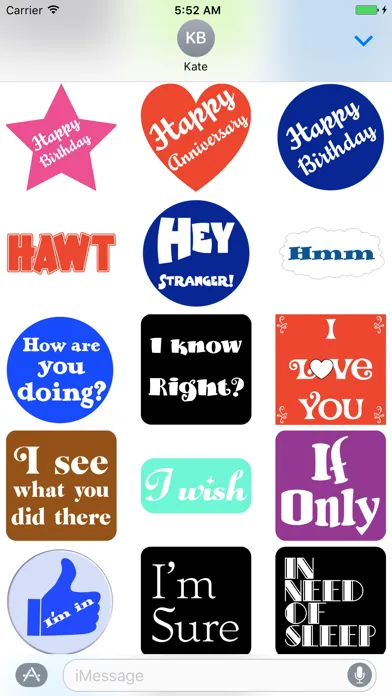 Sticker Phrase - stickers for iMessages स्क्रीनशॉट