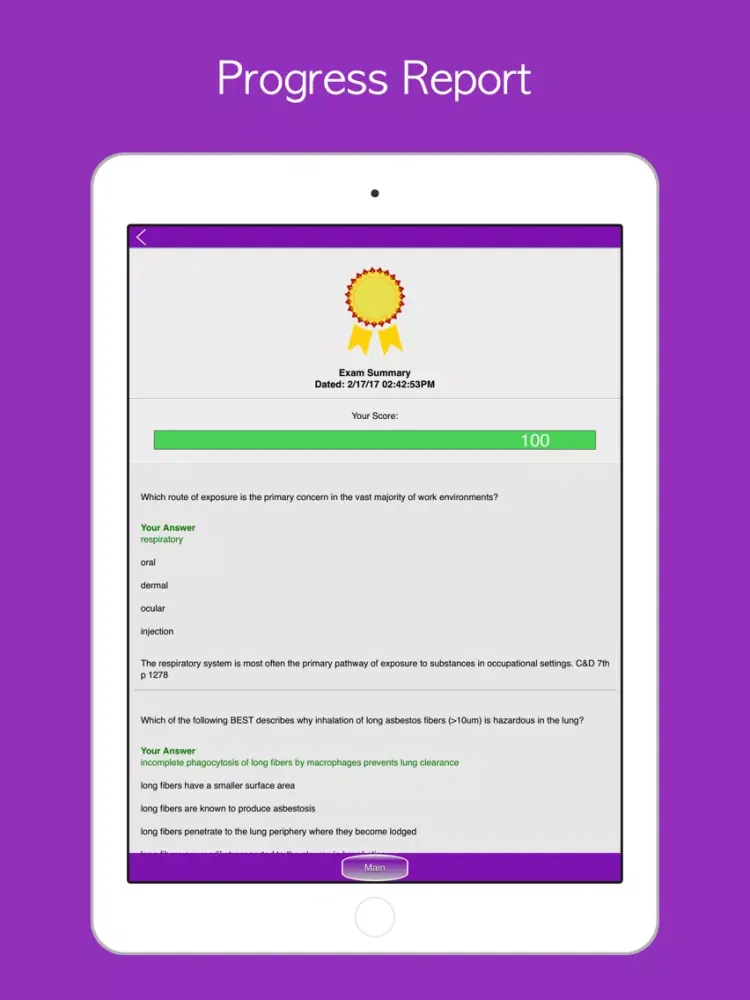 Ảnh chụp màn hình của DAT- Exam Prep 2018 iPad 