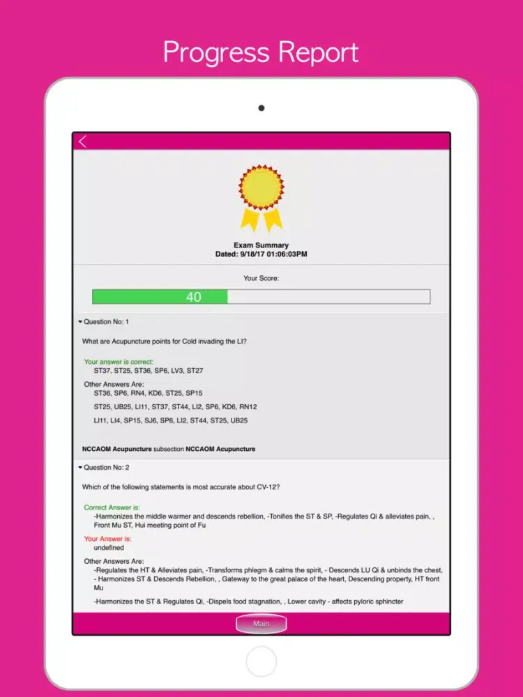 NCCAOM Acupuncture, Exam Prep iPad  Screenshots
