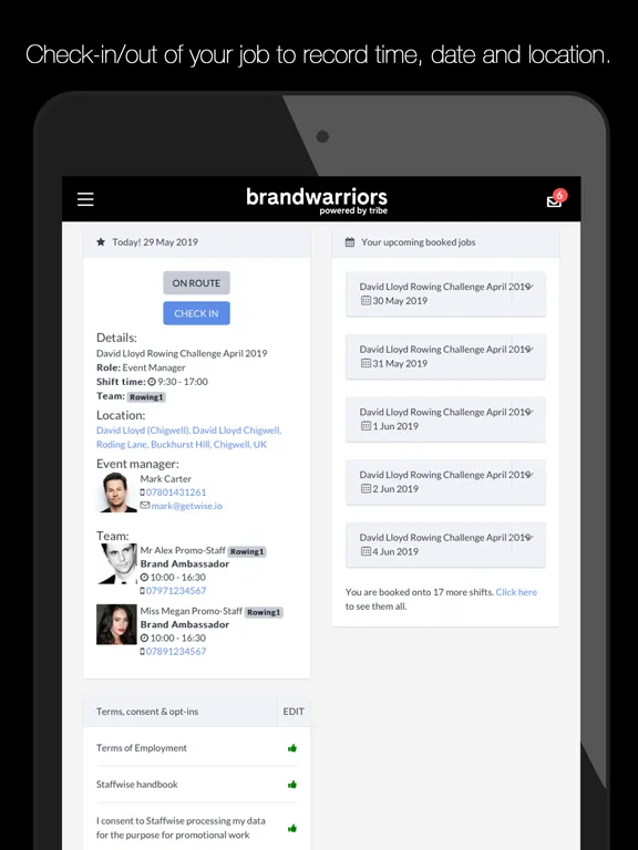 Capturas de tela do brandwarriors iPad 