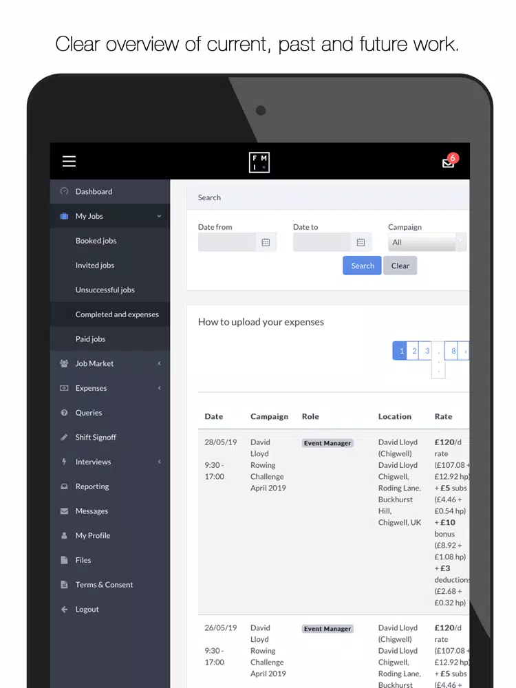 FMI Staffing iPad  سکرین شاٹس