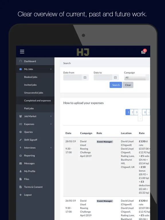 Highjam Staffing iPad  스크린샷