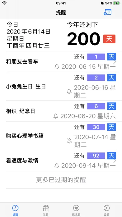 提醒日.Dates Minder スクリーンショット