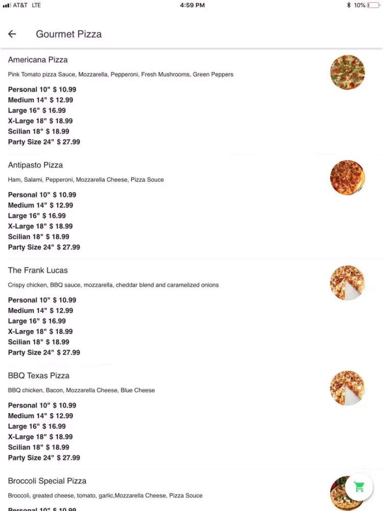 Capturas de tela do Wise Guys Deli and Pizza iPad 