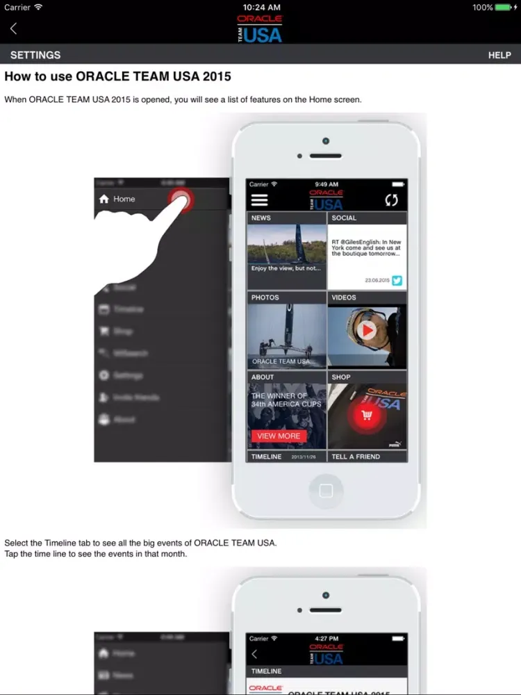 ORACLE TEAM USA APP iPad  Screenshots
