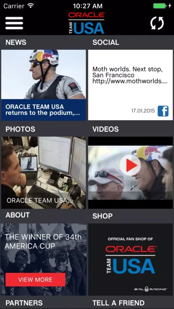 ORACLE TEAM USA APP Screenshots