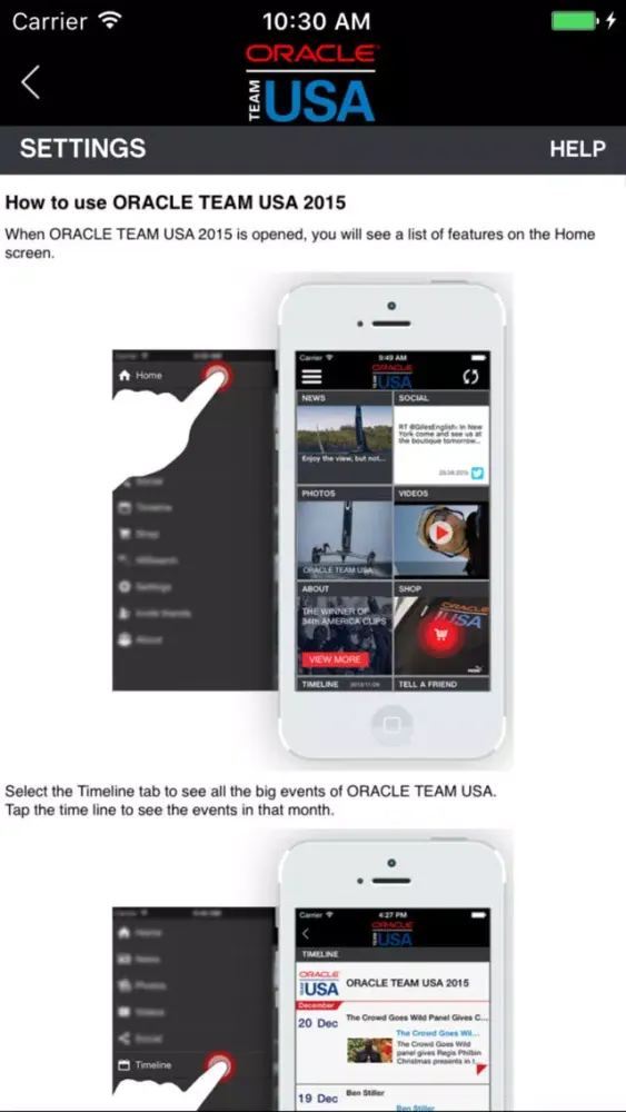 ORACLE TEAM USA APP Screenshots