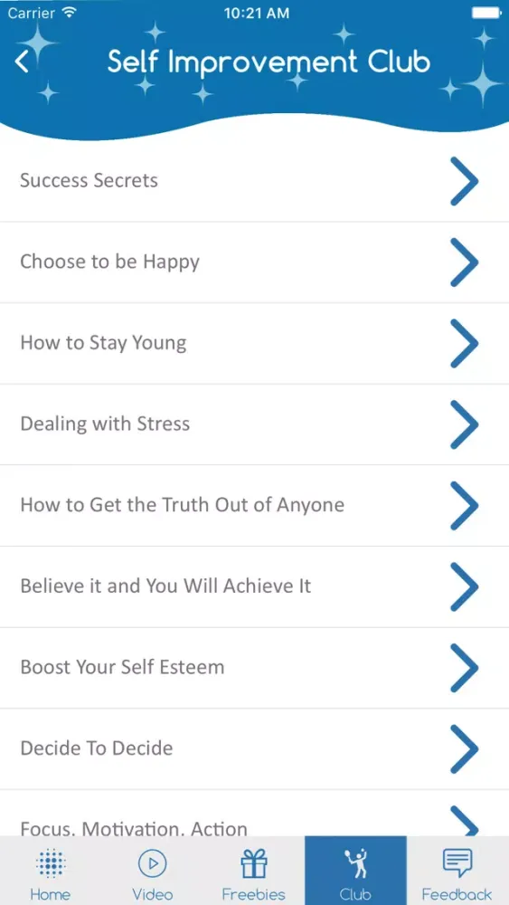 Capturas de tela do Get a grip on life app