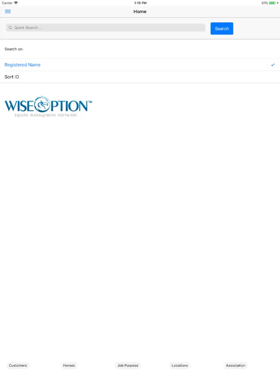 ภาพหน้าจอของ Wise Option Equine Mobile App iPad 