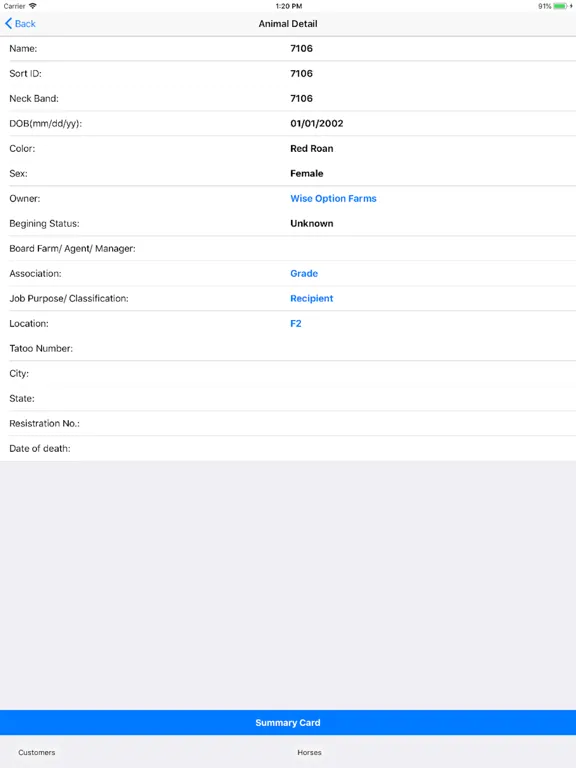 ภาพหน้าจอของ Wise Option Equine Mobile App iPad 