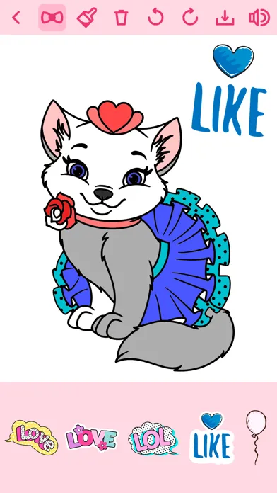 Ảnh chụp màn hình của Doll Dress Coloring Book