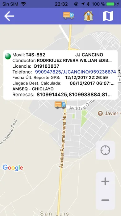 Wisetrack Dispatcher Mobile Screenshots