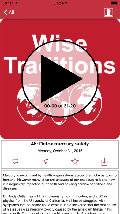 Wise Traditions Podcast Screenshots