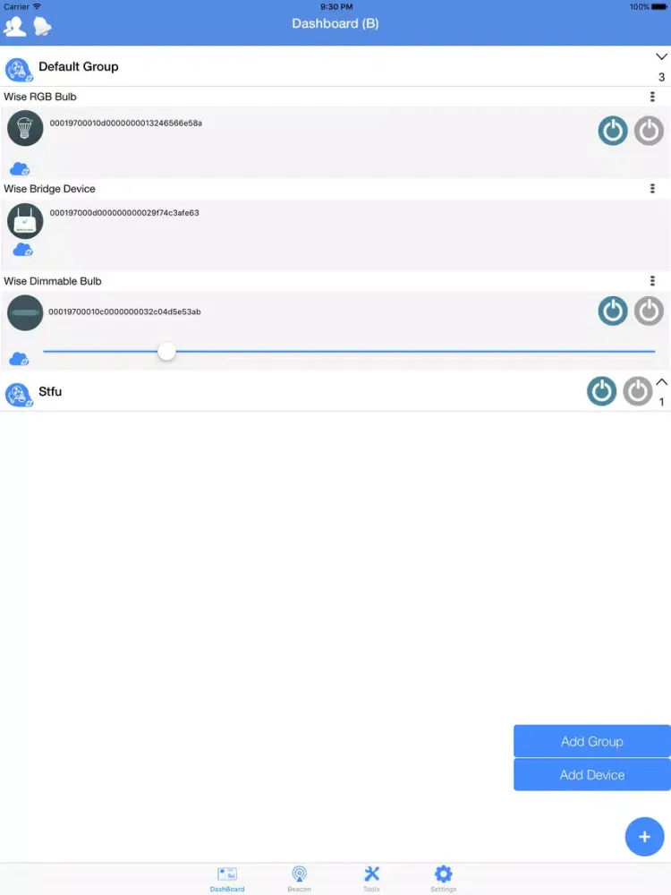 Tangkapan layar WiSilica Platform iPad 