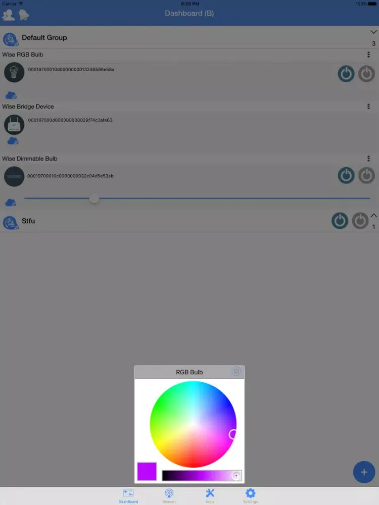 Tangkapan layar WiSilica Platform iPad 