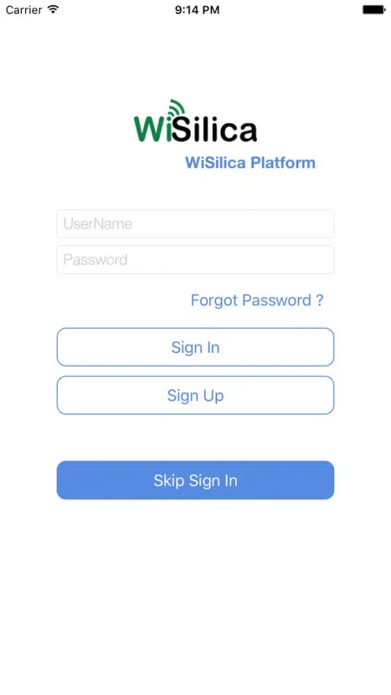 Tangkapan layar WiSilica Platform