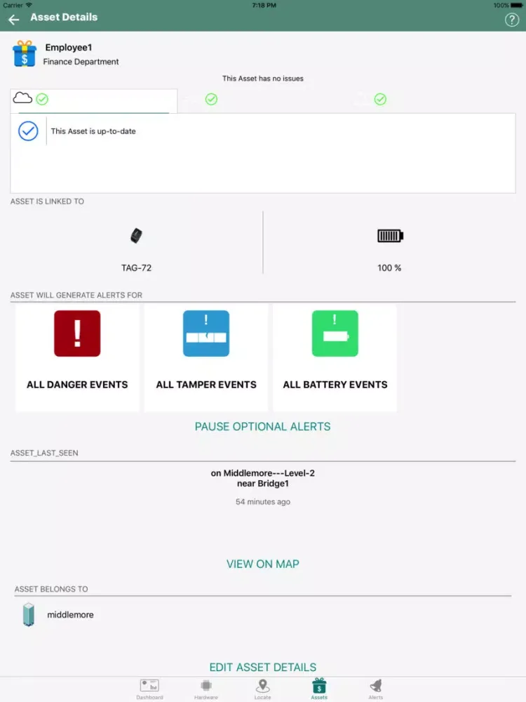 WiSilica Tracking iPad  سکرین شاٹس