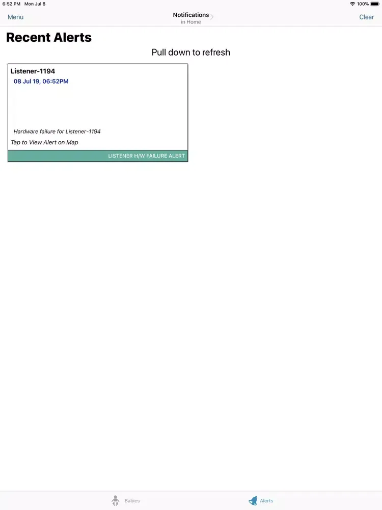 WiSilica Infant Security iPad  स्क्रीनशॉट