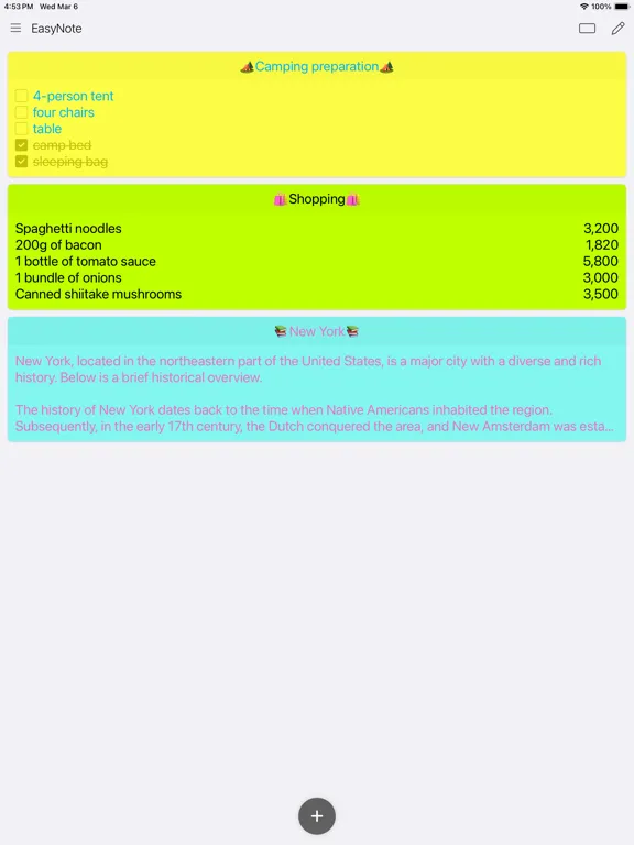 Скриншоты EasyNote - Simple Notepad iPad 