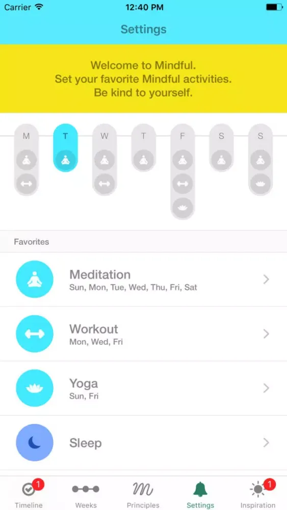 Mindful: track your mindful events سکرین شاٹس