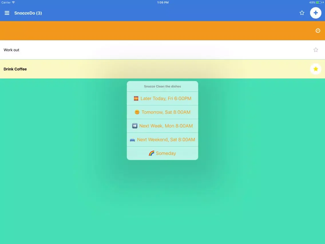 SnoozeDo iPad  Screenshots