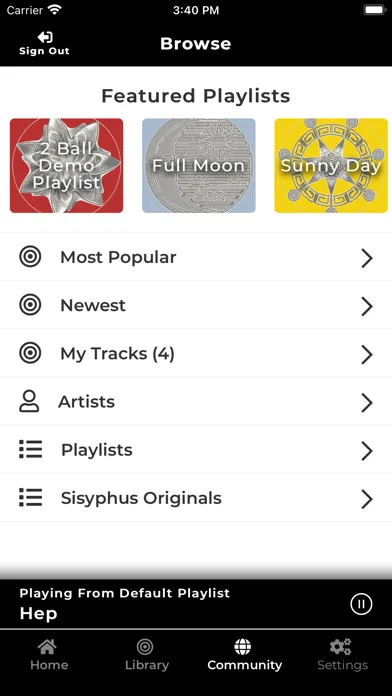 Screenshot di Sisyphus App