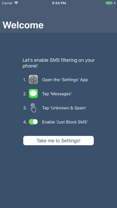 ภาพหน้าจอของ just Block SMS