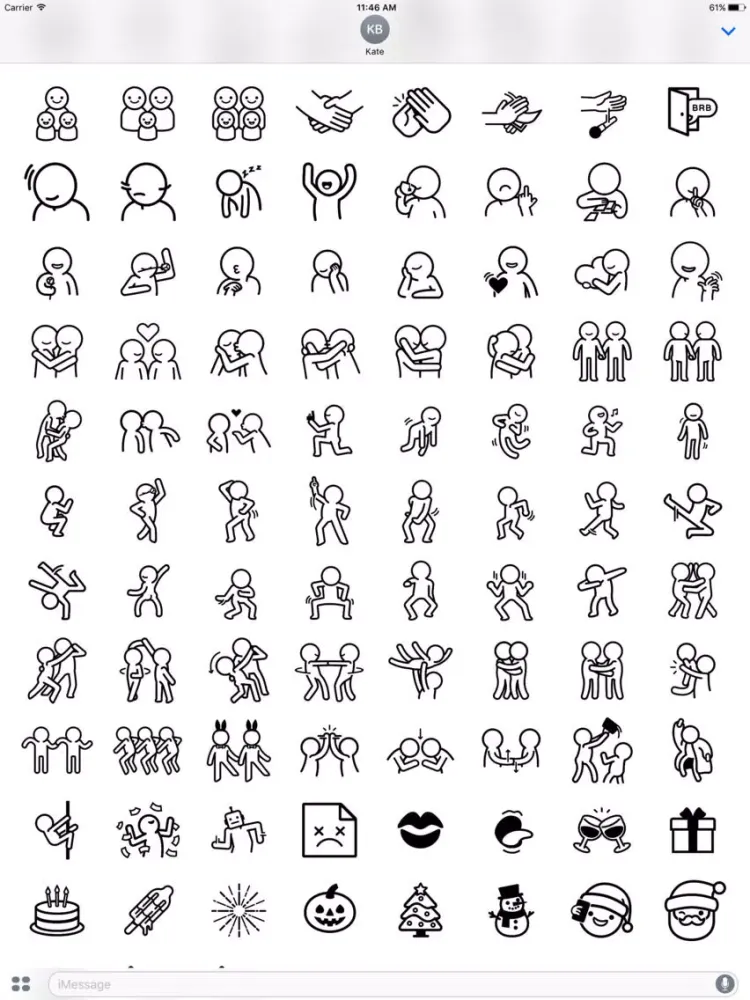 Tangkapan layar Sticker Dudes iPad 