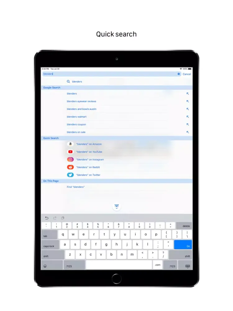Скриншоты Quick - Fast Default Browser iPad 