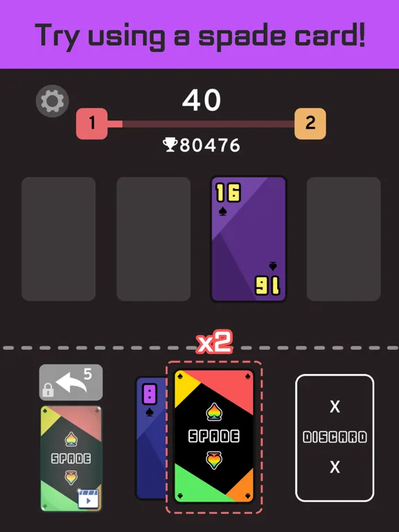 Tangkapan layar spade2048 iPad 