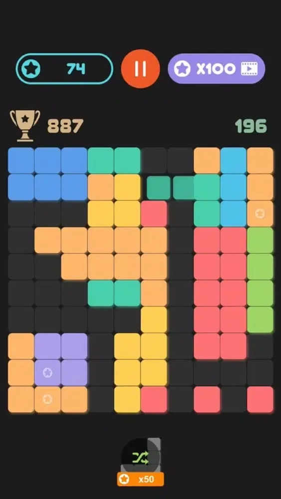 Tangkapan layar Block Puzzle Just 10!