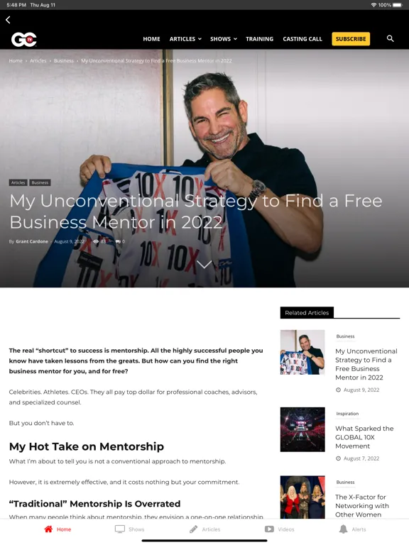 GCTV | Grant Cardone TV iPad  سکرین شاٹس