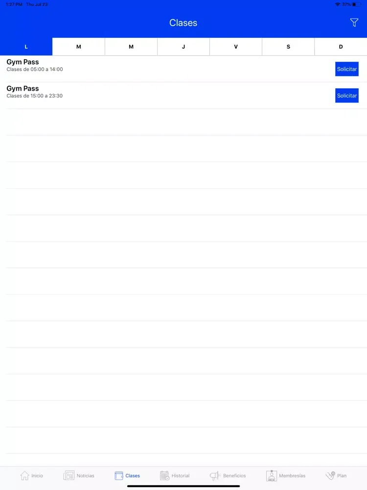 Padrinos GymPass iPad 应用截图