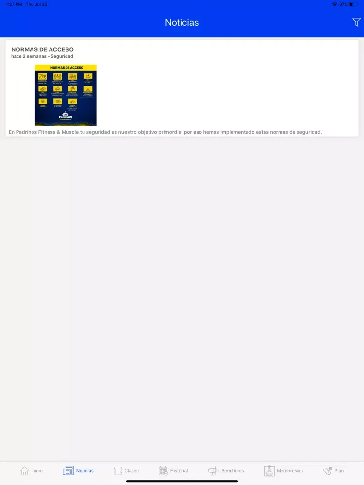 Padrinos GymPass iPad 应用截图