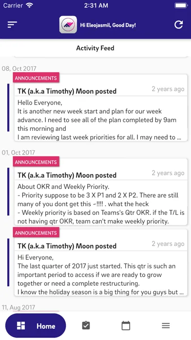 Screenshot di My Timesheet (Witty)
