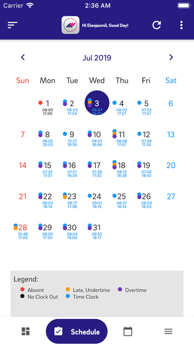 Capturas de pantalla de My Timesheet (Witty)