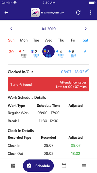 Capturas de pantalla de My Timesheet (Witty)
