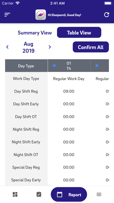 Capturas de pantalla de My Timesheet (Witty)