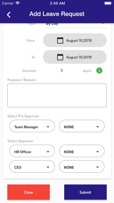 Screenshot di My Timesheet (Witty)