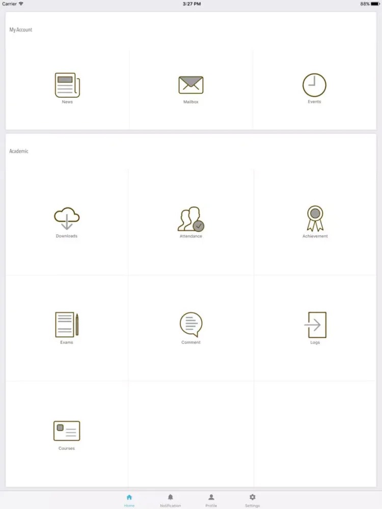 Tangkapan layar Ecole Annahda iPad 