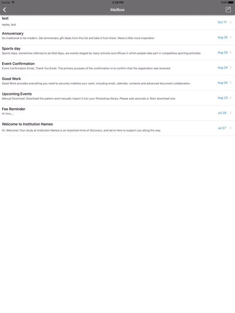 Ảnh chụp màn hình của Laxial App iPad 