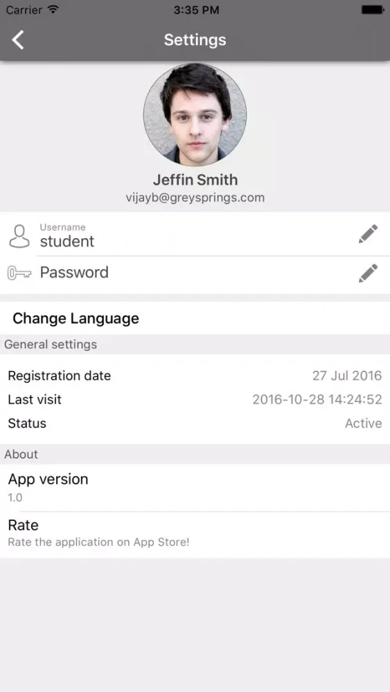 Ảnh chụp màn hình của Laxial App