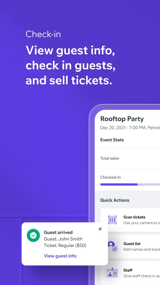 Check-in by Wix Ekran Görüntüleri