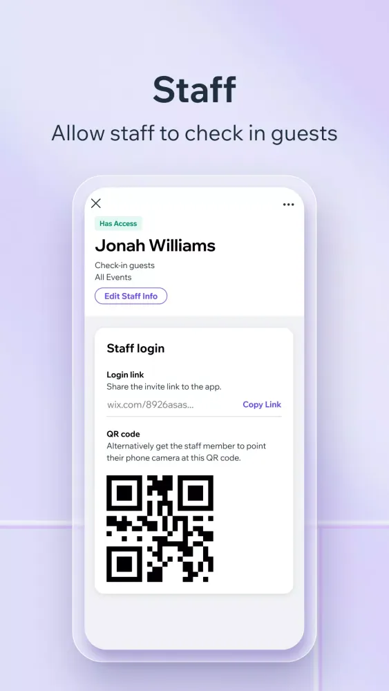 Check-in by Wix Ekran Görüntüleri