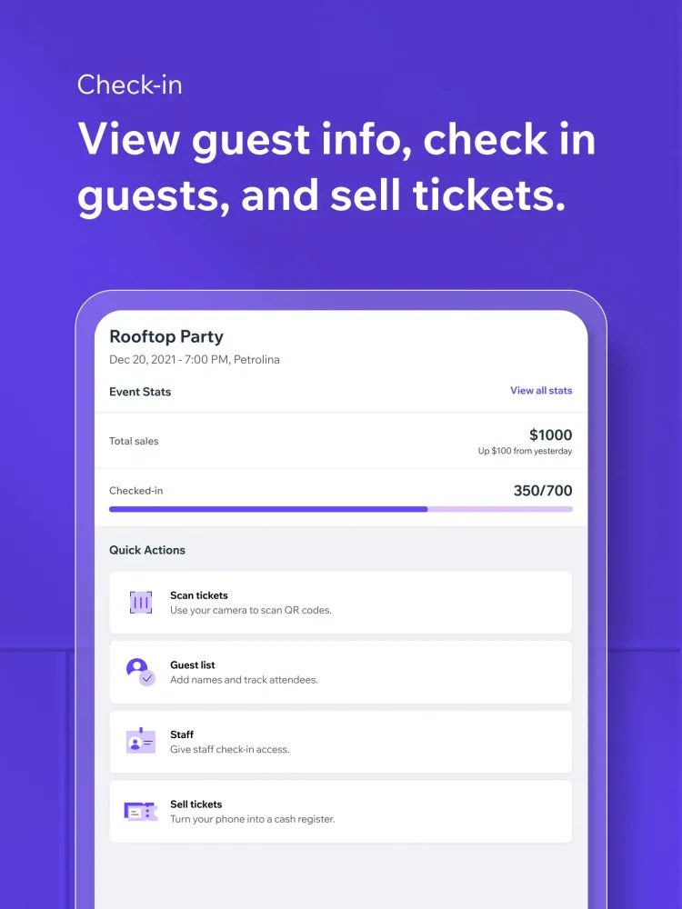 Check-in by Wix Ekran Görüntüleri